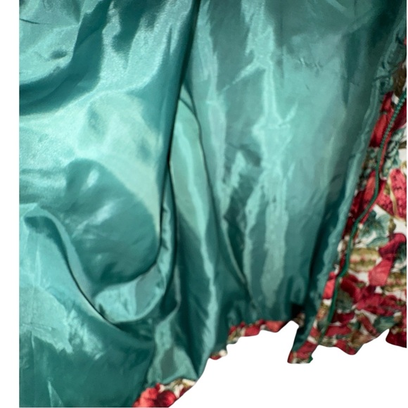 Vintage Lady Bear Fall Pumpkin Silk Bomber Jacket Size L Womens - Picture 6 of 6